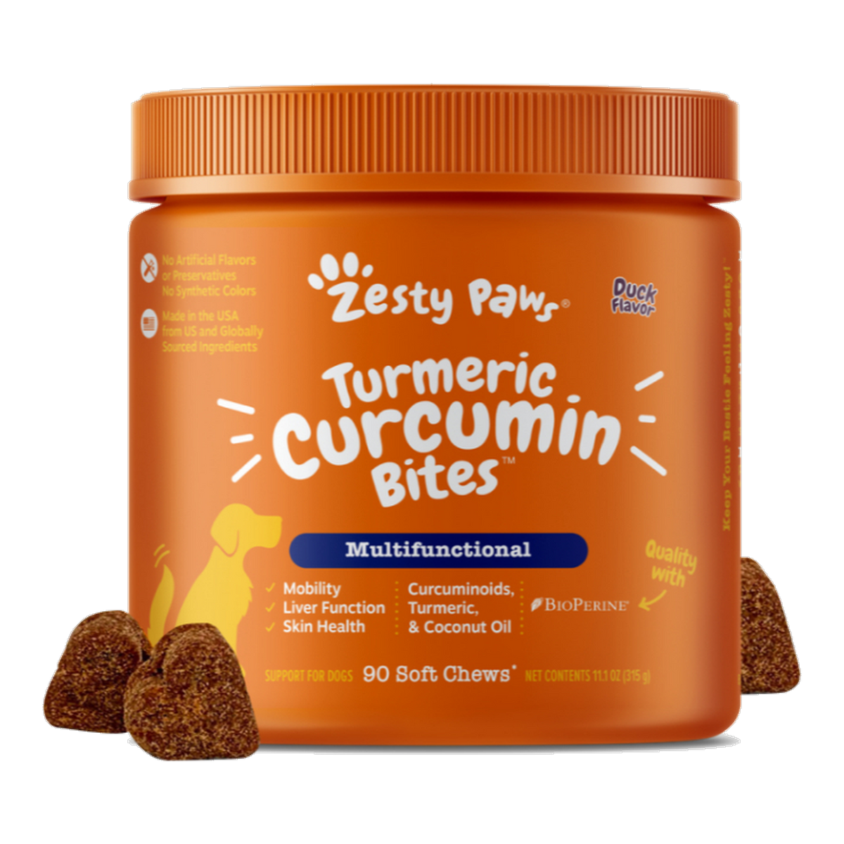 Zesty Paws 薑黃素免疫關節軟咀嚼片 (鴨肉味)產品圖