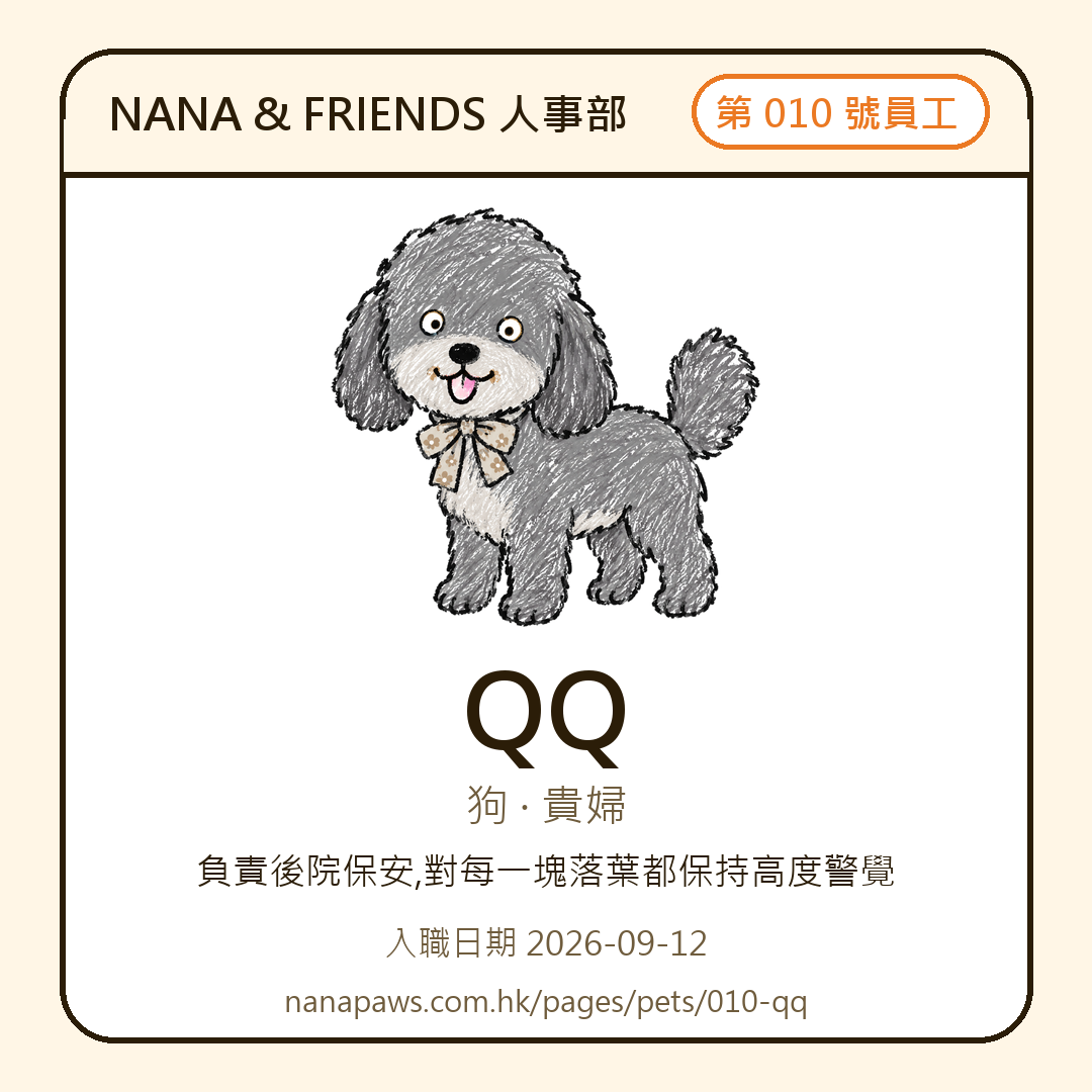 QQ 嘅 NANA & FRIENDS 入職證