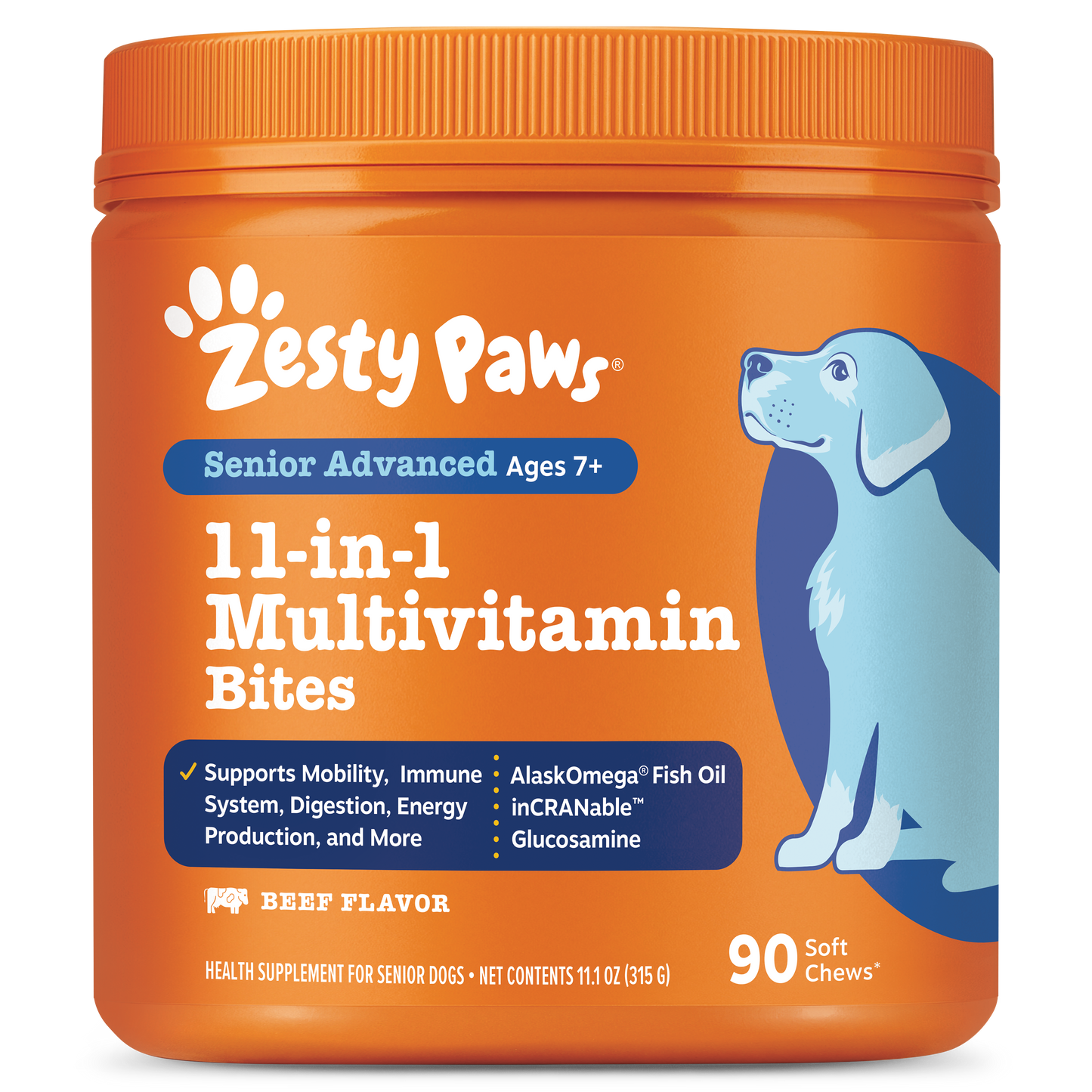 Zesty Paws 高齡犬 11合1 綜合維他命軟糖 官方圖片 2