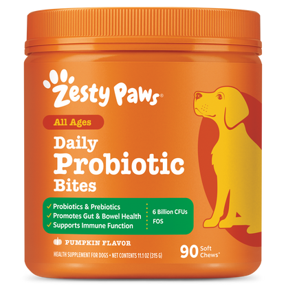 Zesty Paws 益生菌腸道軟糖 90粒 — 南瓜