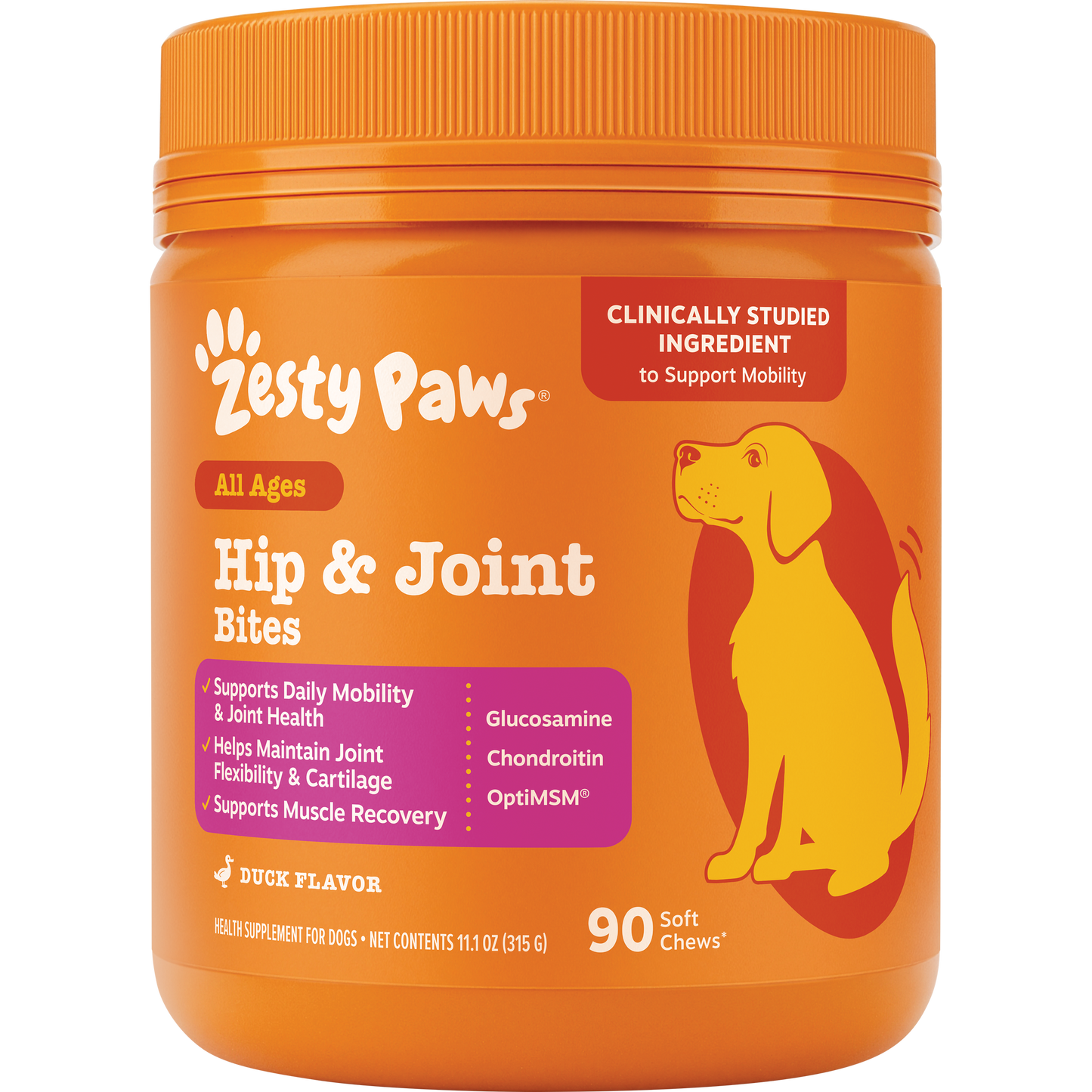 Zesty Paws 關節活動力軟糖 90粒 — 鴨肉
