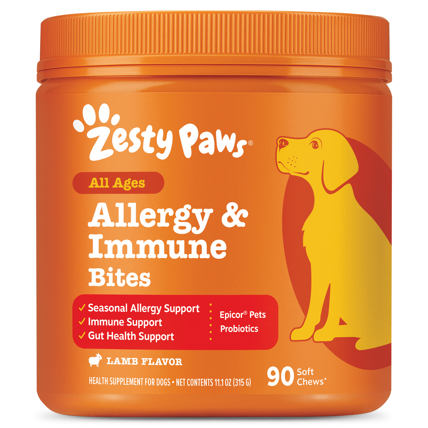 Zesty Paws 過敏舒緩免疫軟糖 90粒 — 羊肉