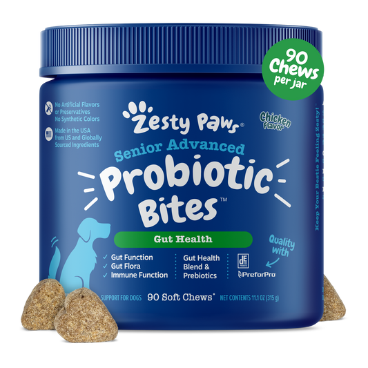 Zesty Paws 高齡犬益生菌腸道軟咀嚼片 主圖