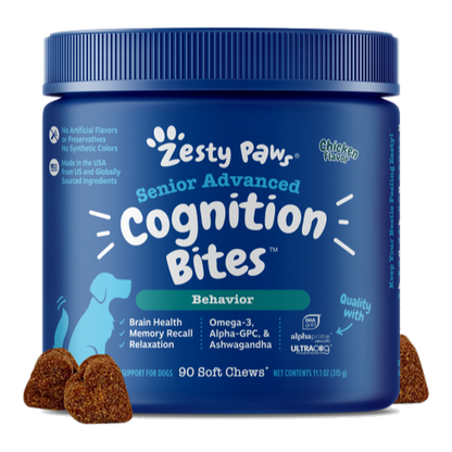 Zesty Paws Senior Advanced Cognition Bites (chicken)