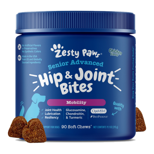 Zesty Paws 高齡犬關節活動力軟咀嚼片(雞肉)