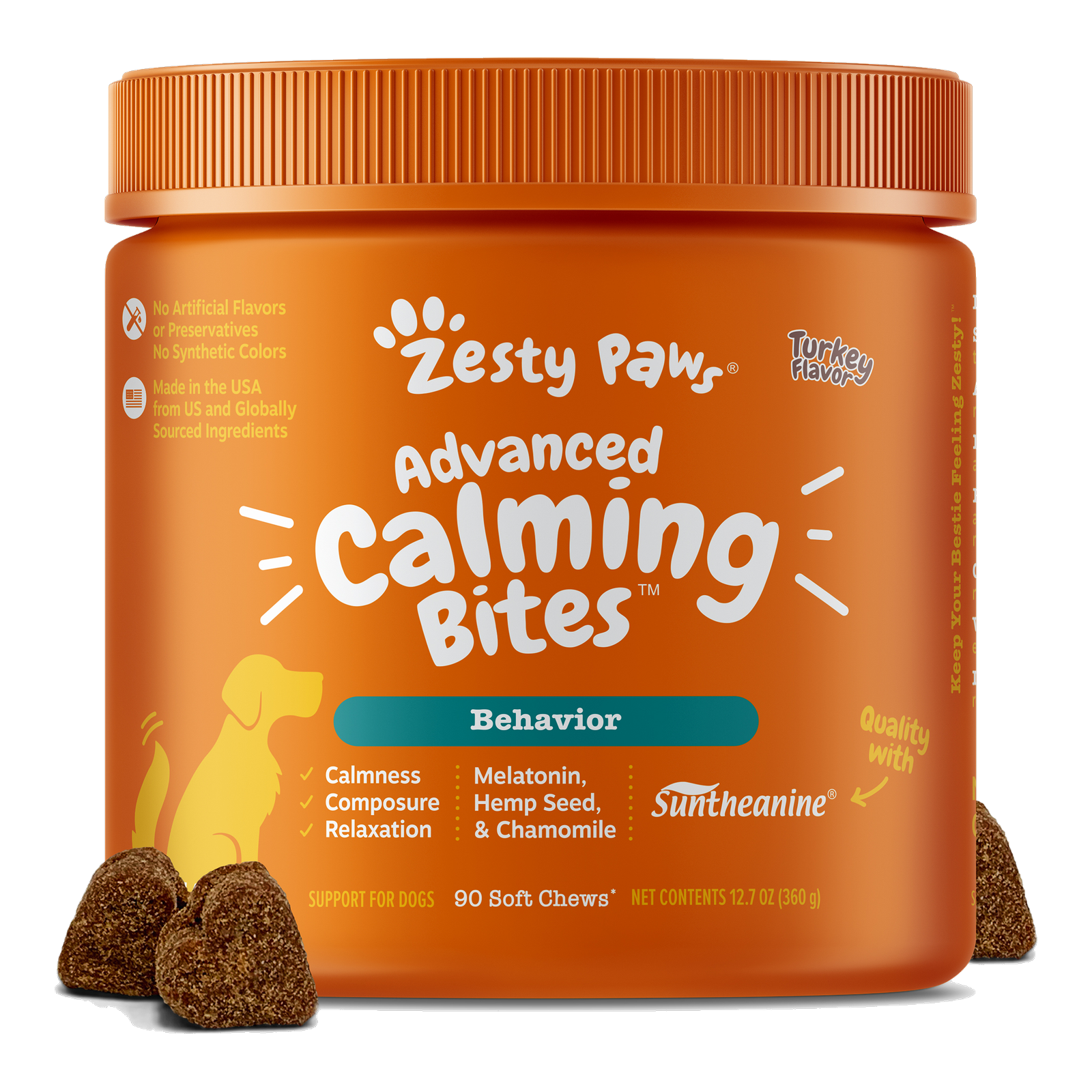 Zesty Paws 加強鎮靜軟糖(褪黑素) 主圖