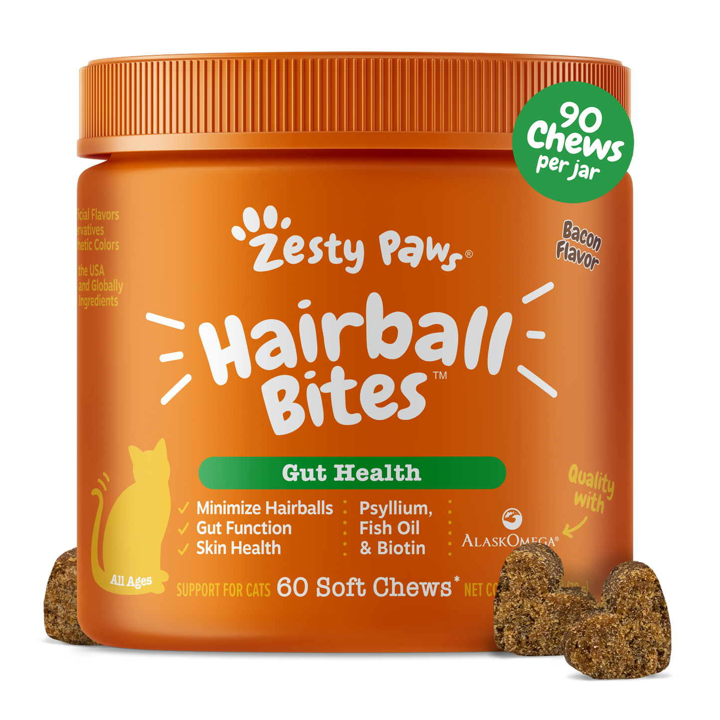 Zesty Paws 貓貓化毛球腸道軟糖 主圖