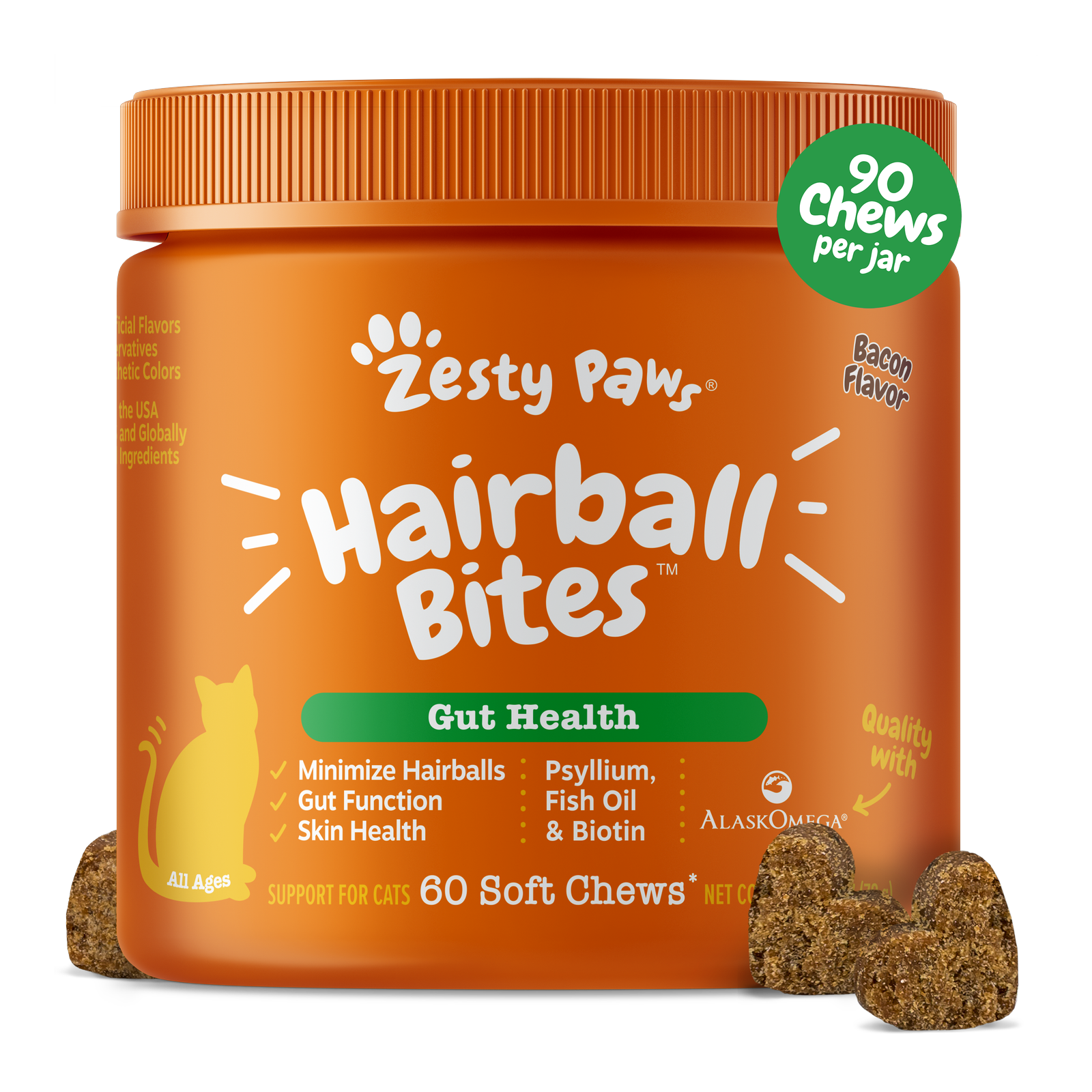 Zesty Paws 貓貓化毛球腸道軟糖 主圖