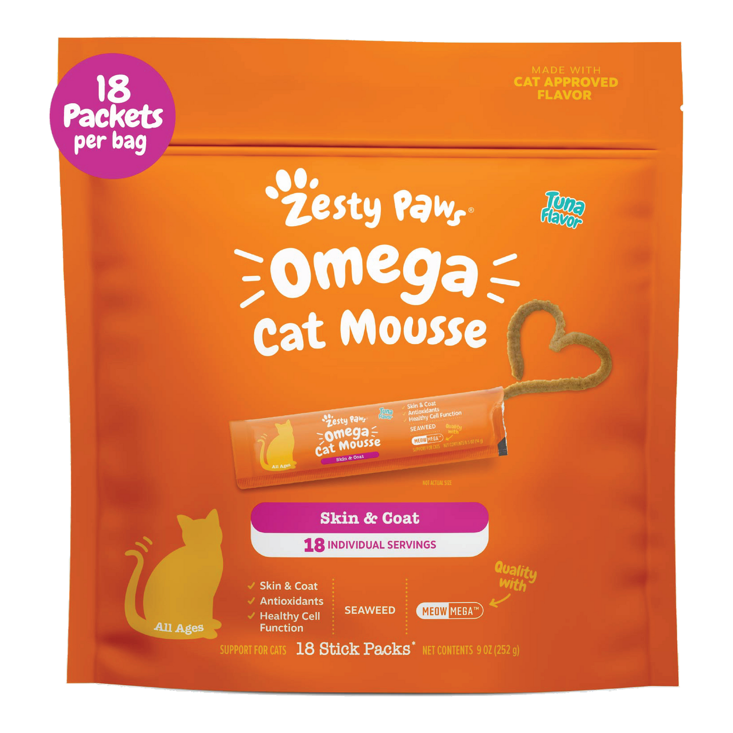 Zesty Paws 貓貓 Omega 亮毛肉泥 主圖