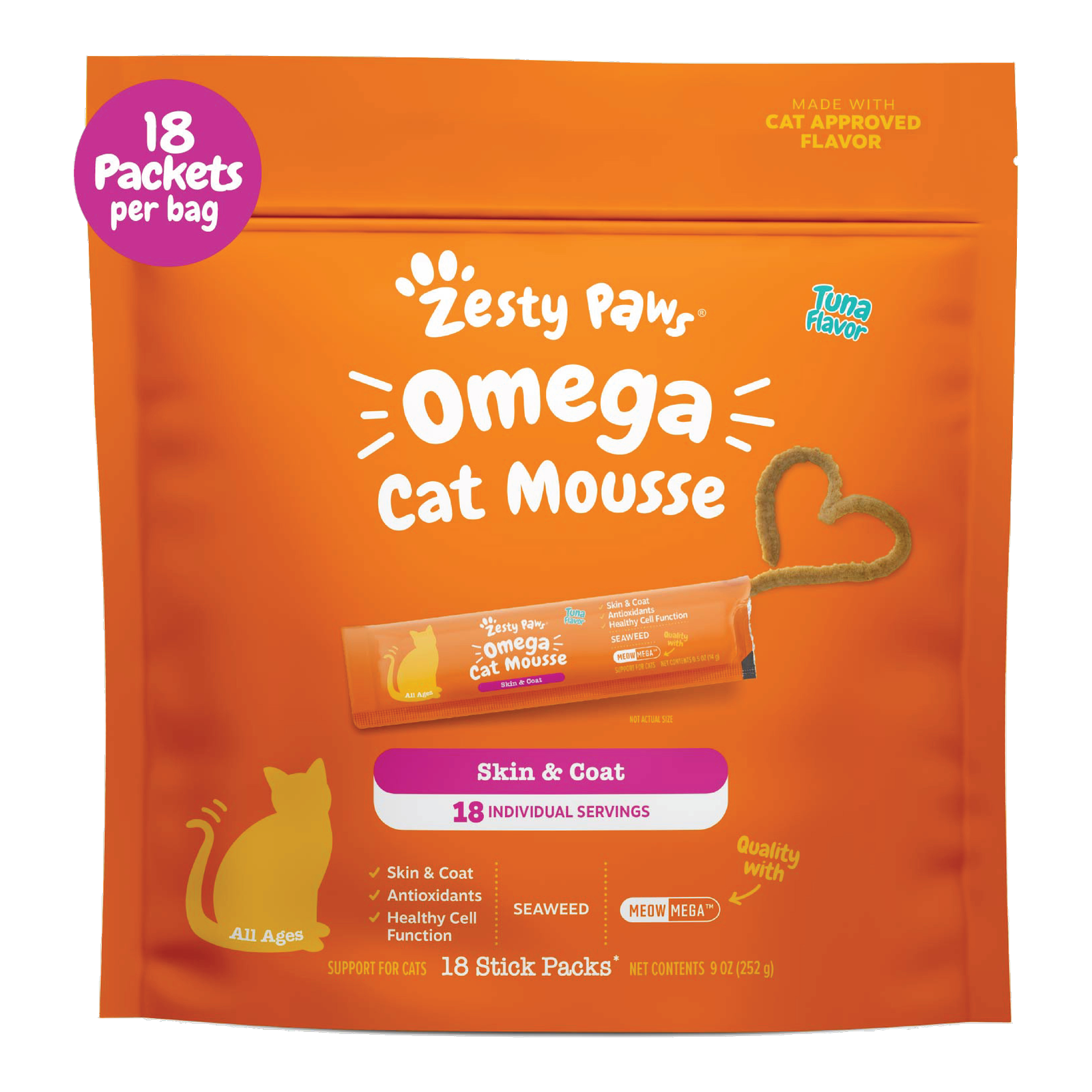 Zesty Paws 貓貓 Omega 亮毛肉泥 主圖