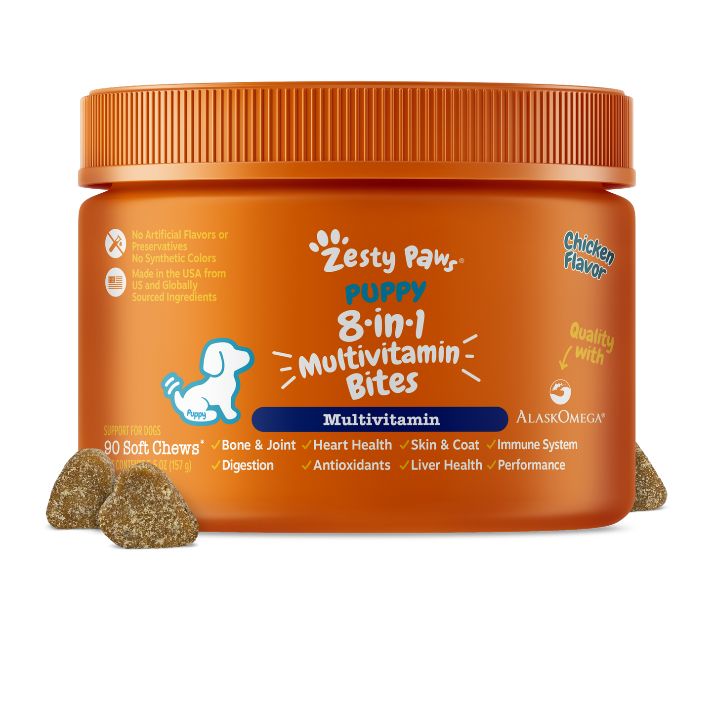 Zesty Paws 幼犬 8合1 綜合維他命軟糖 主圖