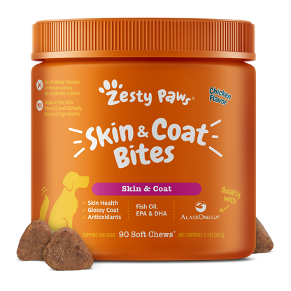 Zesty Paws 皮膚毛髮亮澤軟糖 主圖