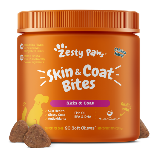 Zesty Paws 皮膚毛髮亮澤軟糖 主圖