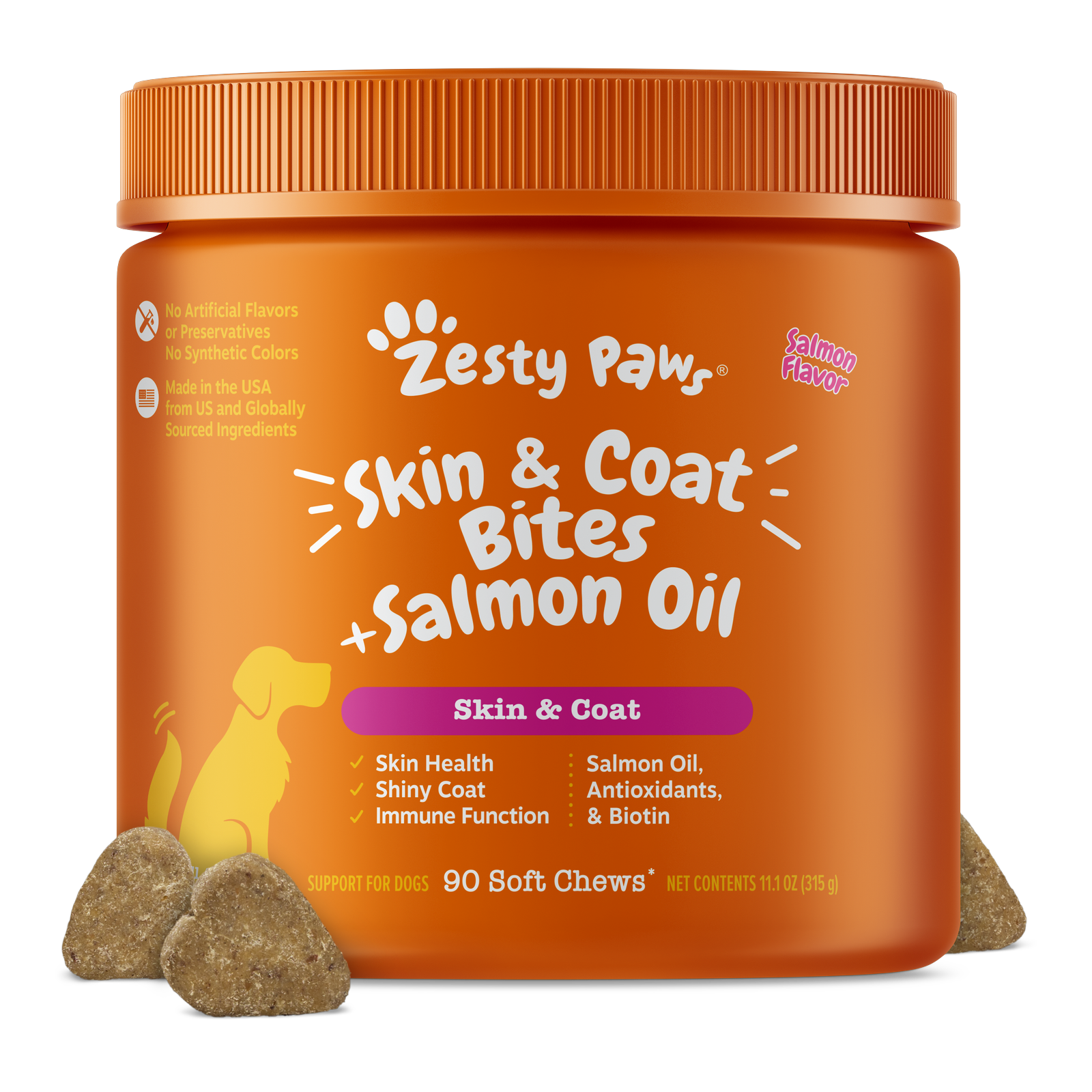 Zesty Paws 皮膚毛髮軟糖+三文魚油 主圖