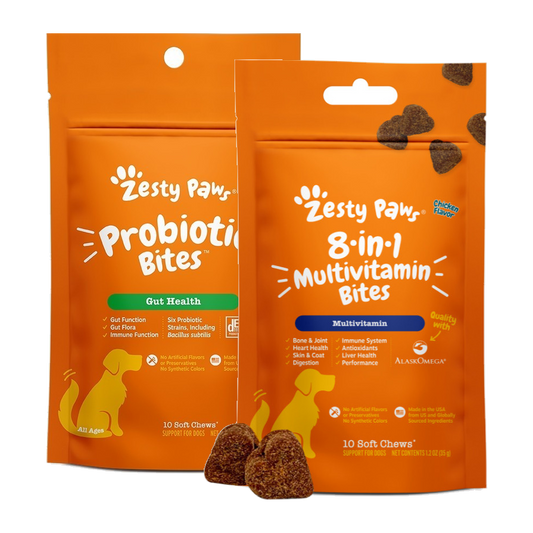 Zesty Paws 試食二寶:益生菌腸道軟咀嚼片 + 8合1 維他命軟咀嚼片試食裝
