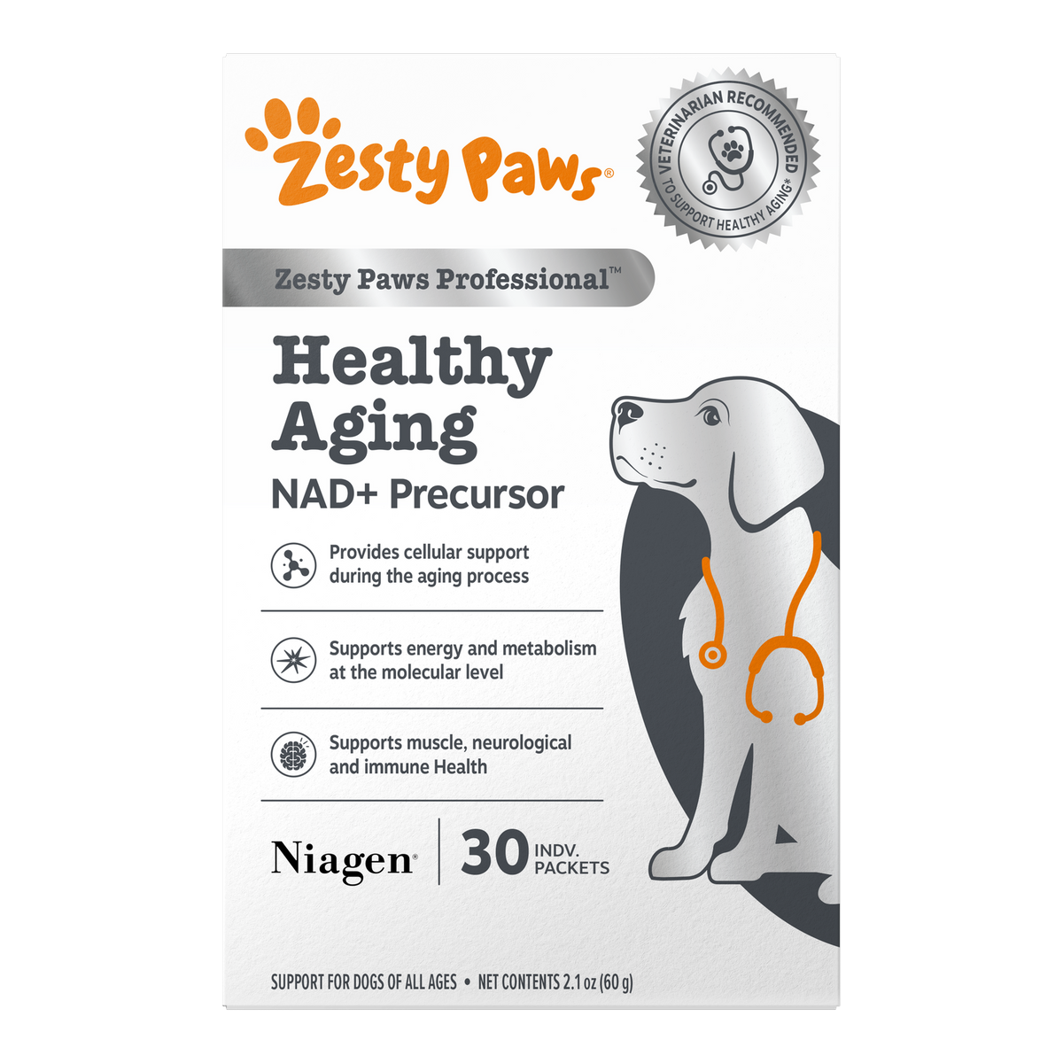Zesty Paws 抗衰老 NAD+ 營養粉(狗用)(30包)主圖