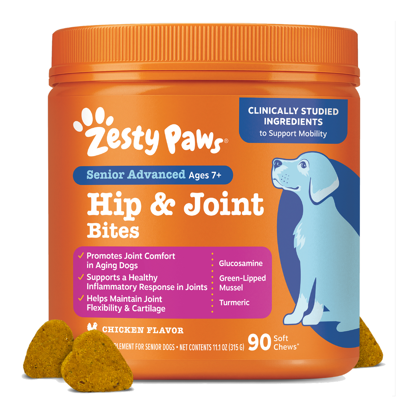 Zesty Paws 高齡犬關節活動力軟糖 主圖