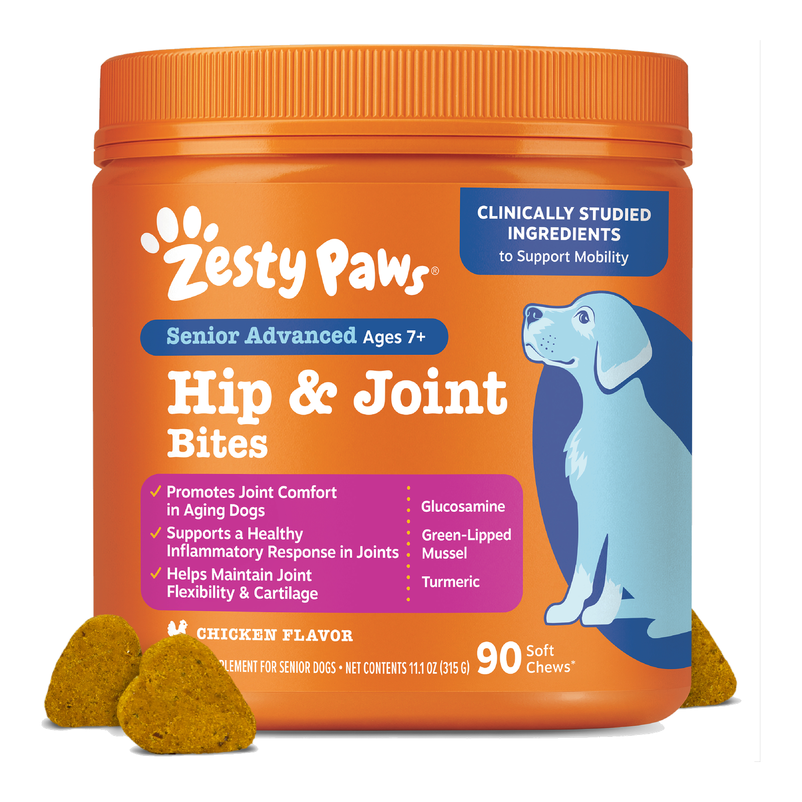Zesty Paws 高齡犬關節活動力軟糖 主圖