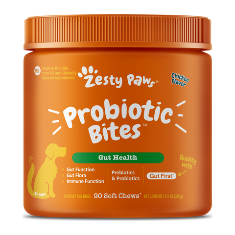 Zesty Paws 益生菌腸道軟咀嚼片正裝