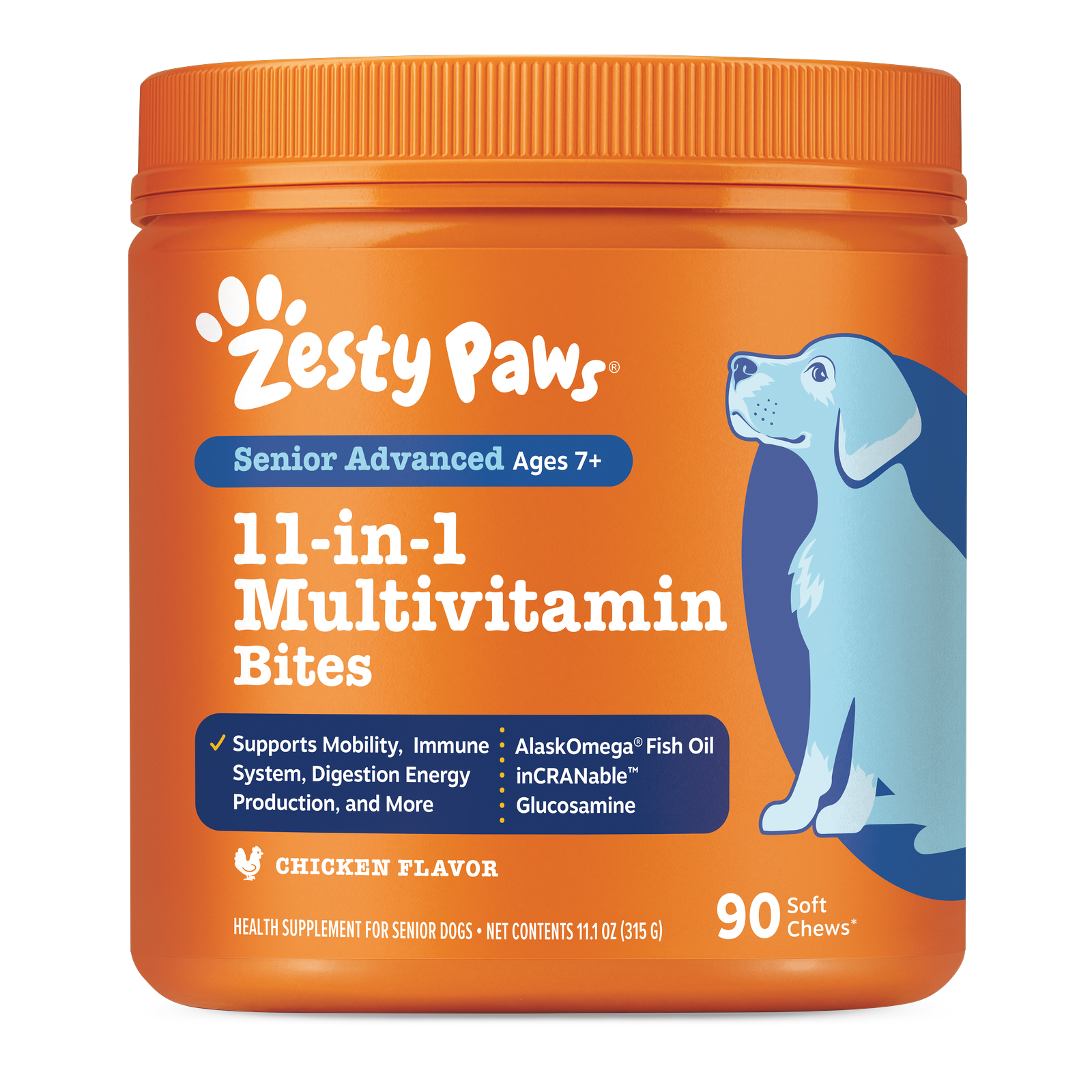 Zesty Paws 高齡犬 11合1 綜合維他命軟糖 主圖