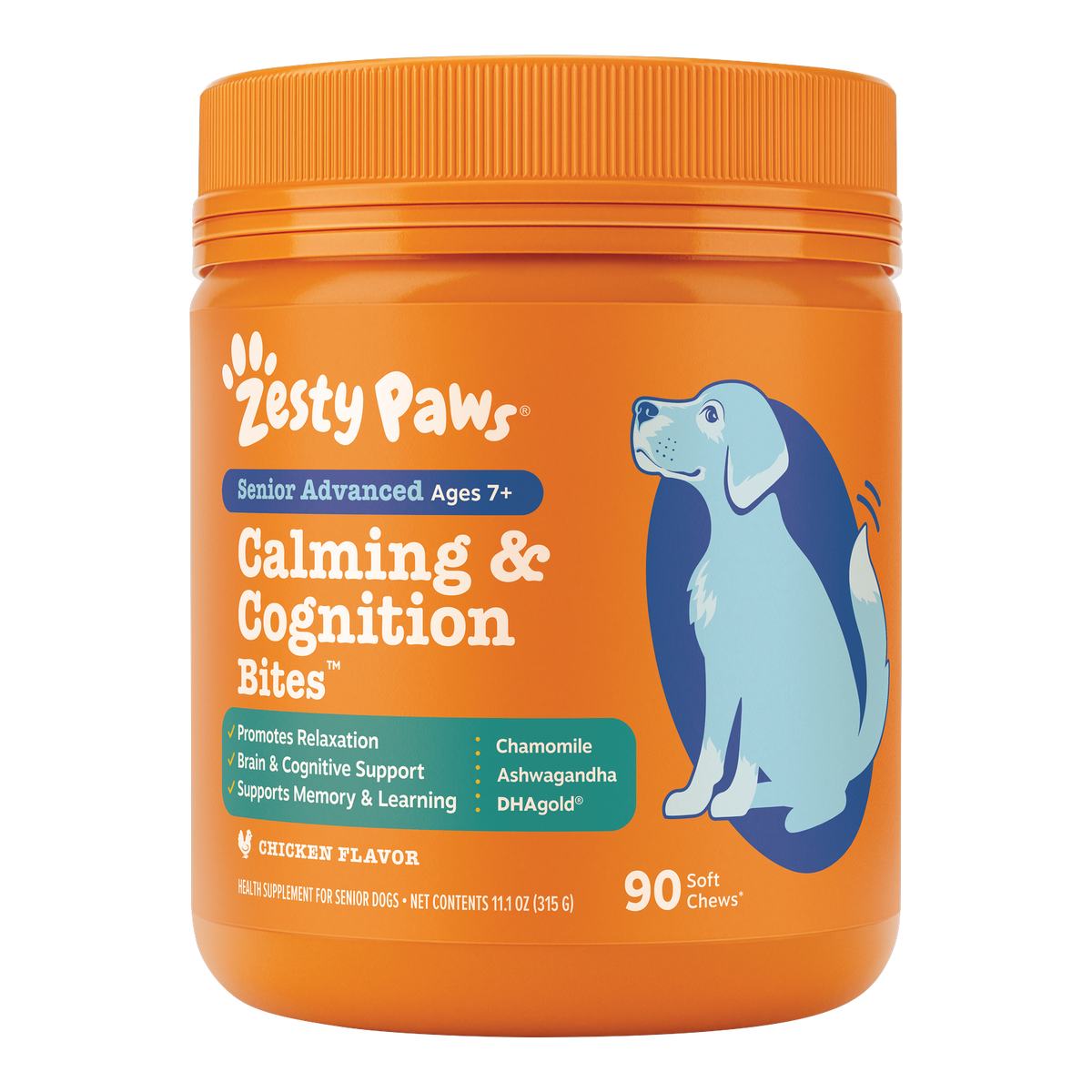 Zesty Paws 高齡犬鎮靜認知軟咀嚼片 主圖