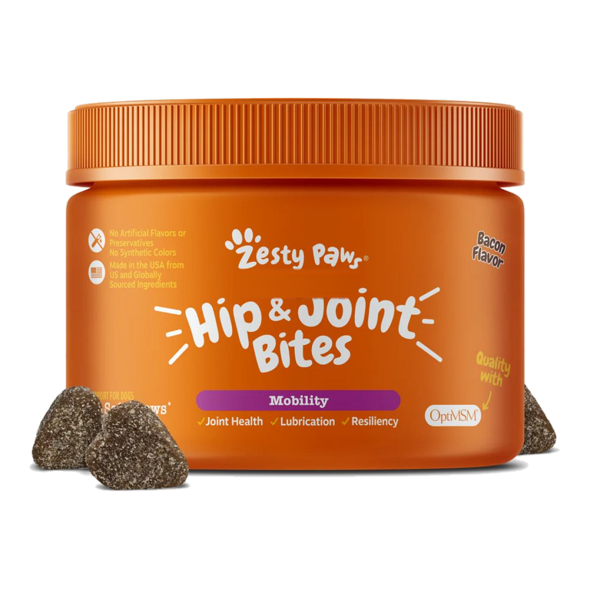Zesty Paws 關節靈活軟咀嚼片(煙肉味 50 粒裝)產品圖