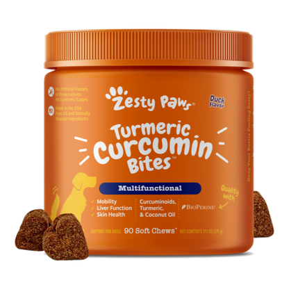 Zesty Paws 薑黃素免疫關節軟咀嚼片 (鴨肉味)產品圖