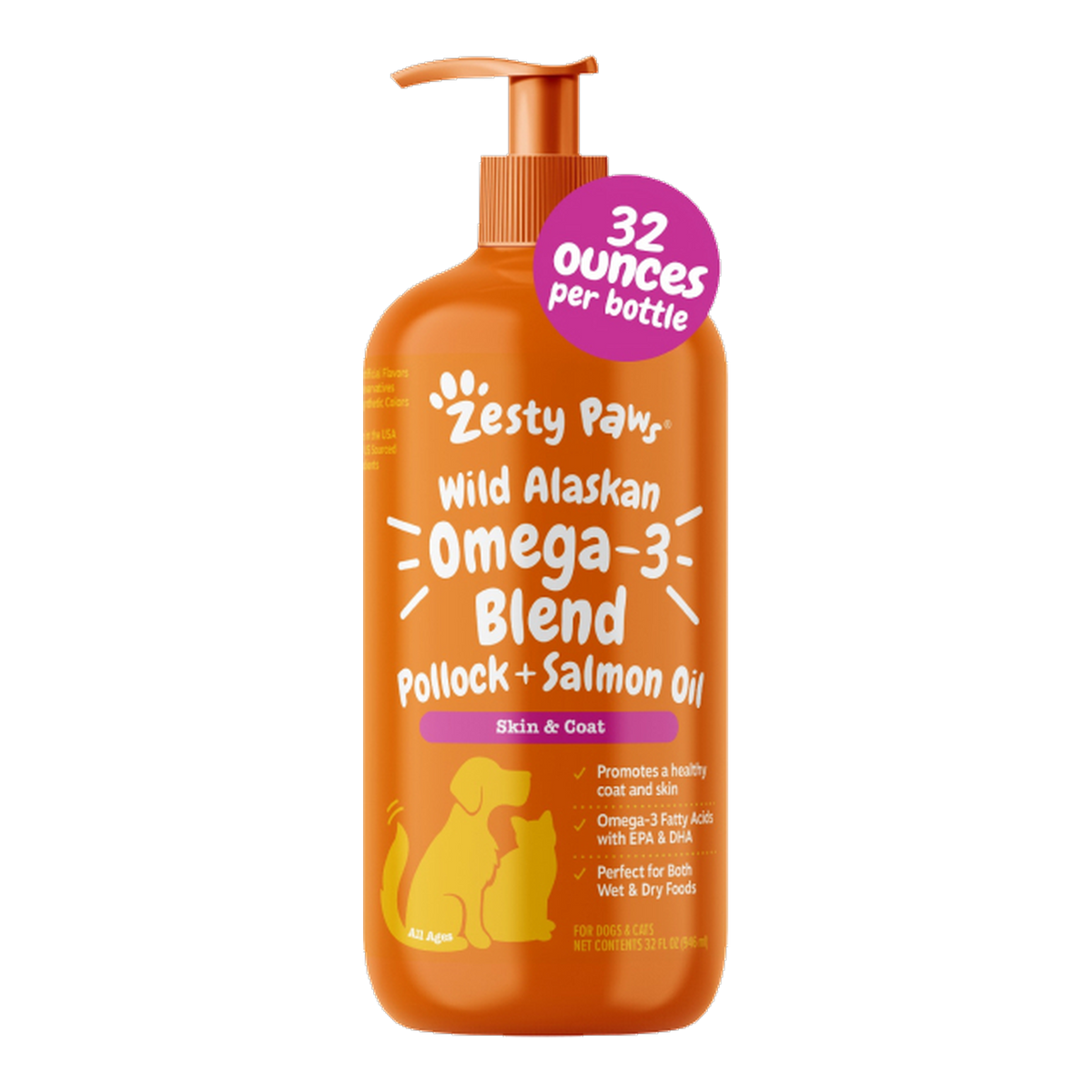 Zesty Paws 野生阿拉斯加魚油 (946ml 32oz)產品圖